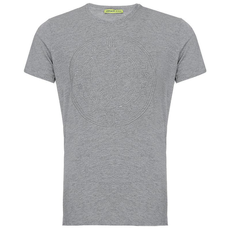 Versace Jeans 范思哲 男士棉质圆领短袖T恤衫 B3GPA744 36610 810-灰色 L
