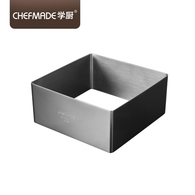 学厨 烘焙模具 10寸不锈钢慕斯圈 方形 加高 食品级WK9308