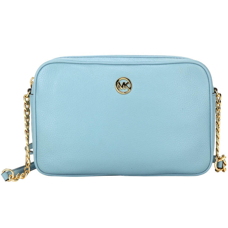 MICHAEL KORS 迈克·科尔斯 MK女包 时尚经典皮质女士单肩斜挎包 蓝色