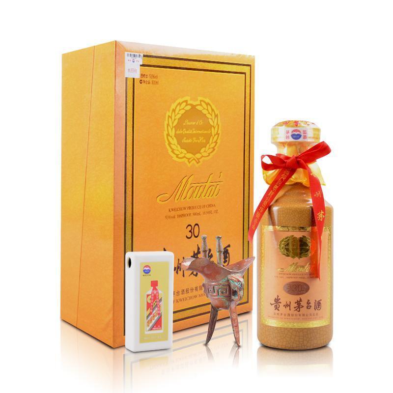 贵州茅台酒 30年陈酿年份酒（三十年） 53度 500ml 礼盒装 酱香型白酒