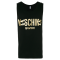 MOSCHINO 小熊烫金字母logo背心 L 黑色