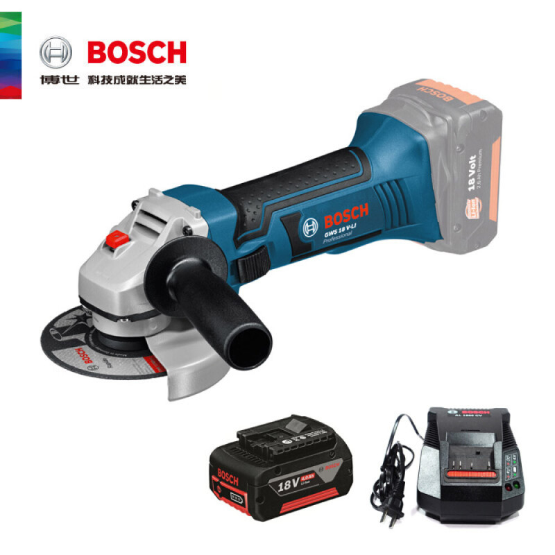 博世BOSCH充电式角磨机GWS18V-Li锂电充电式手提角磨切割机磨光机电动工具旗舰店 GWS18V-LI