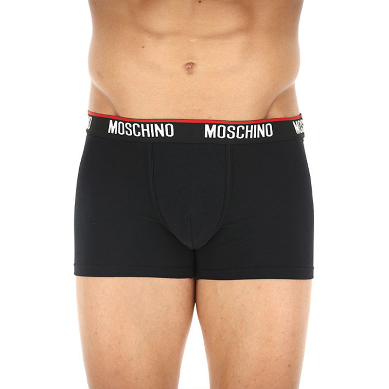 MOSCHINO 字母logo男士内裤 M 黑色黑边