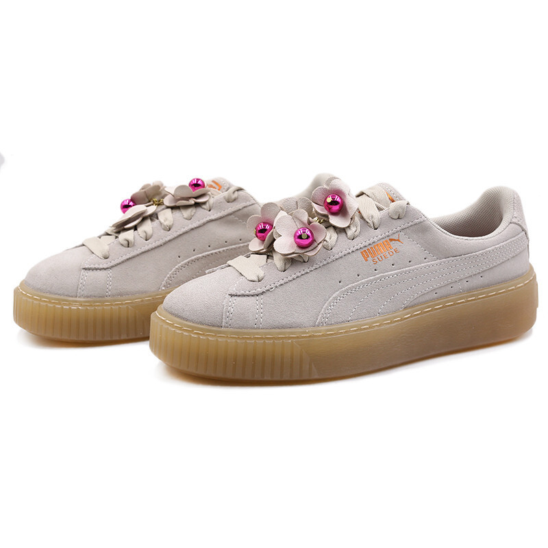 PUMA彪马女鞋2019夏季新款蕾哈娜厚底松糕鞋舒适透气休闲鞋防滑耐磨运动鞋复古板鞋36 369181-01 37