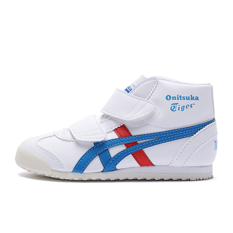 鬼冢虎儿童（Onitsuka Tiger）运动户外男女幼童小童魔术贴小白高帮休闲板鞋1184A002 1184A002-100（小童） K12.5（30.5码）