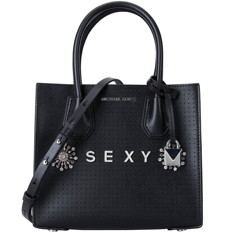 MICHAEL KORS 迈克·科尔斯 MK女包欧美时尚女士手提单肩斜挎包 黑色