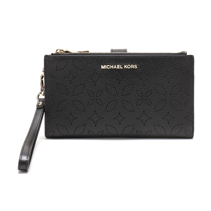MICHAEL KORS 迈克·科尔斯 女士牛皮手拿包钱包 32H8GFDW4U BLACK-黑色