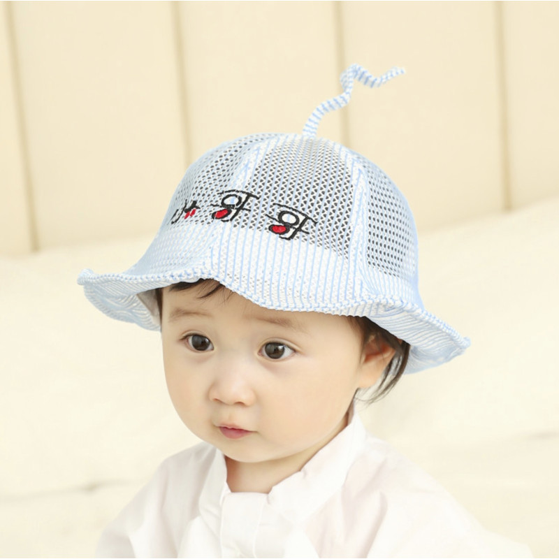 儿童渔夫帽 春夏新款 宝宝帽子 婴儿帽子 韩版户外男女童帽1-3岁 网眼小哥哥 1-3岁
