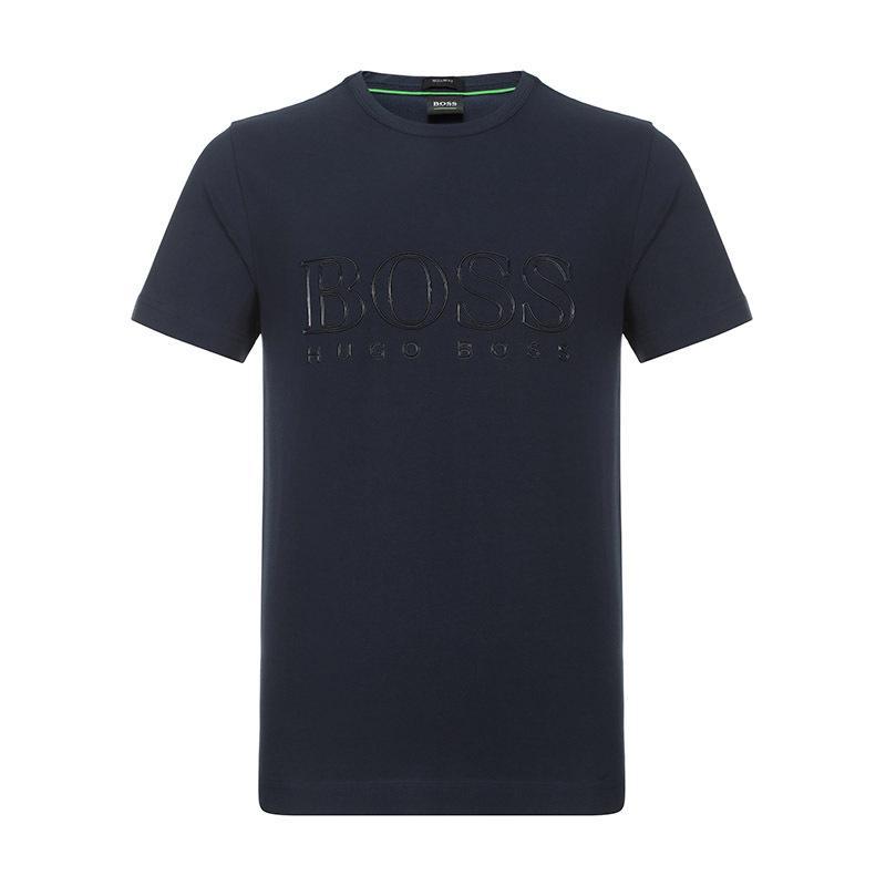HUGO BOSS 雨果博斯 男款棉质圆领短袖T恤 50404390 410-海军蓝色 M