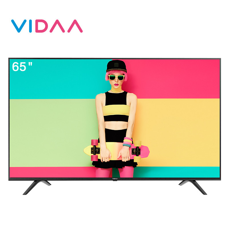 VIDAA 65V1A 65英寸 海信(Hisense) 4K超高清 网络AI智能语音 液晶平板电视机
