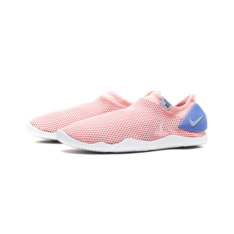 NIKE耐克男大童休闲鞋撞色网眼一脚蹬沙滩运动鞋943758 943758-605漂白珊瑚红+心灵蓝+宝石蓝 36码/适合脚长225mm