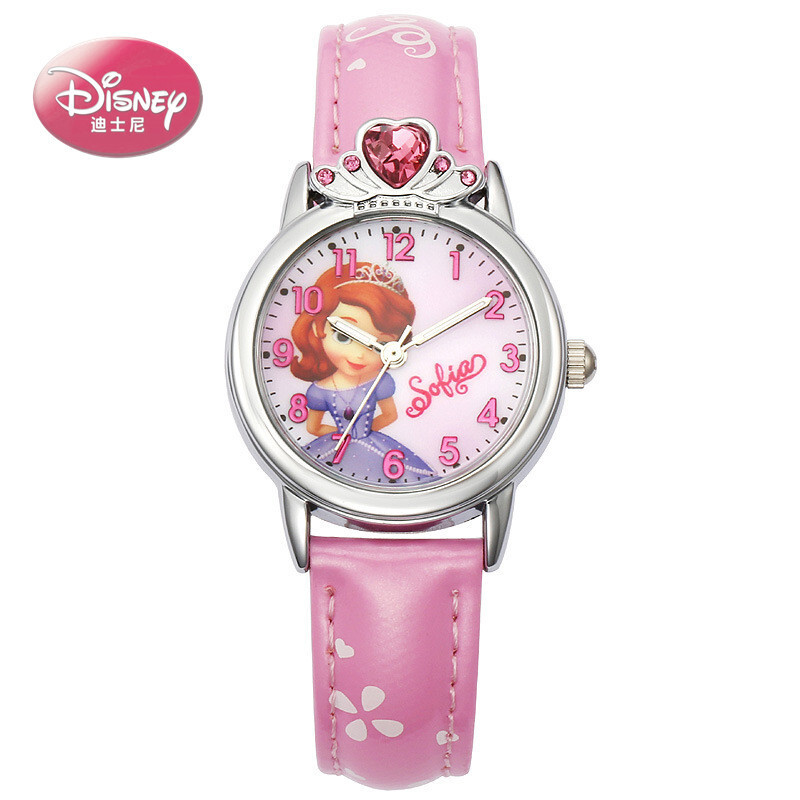 迪士尼 Disney 儿童手表女孩生活防水石英表冰雪奇缘公主女童手表FZ-54159 14045P