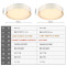北欧吸顶灯简约现代房间灯卧室灯圆形led客厅灯家用书房餐厅灯具 【漫天星】方形24W-无极调光