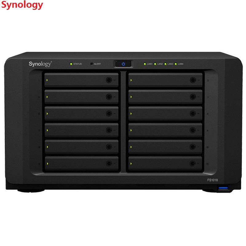 群晖(Synology)FS101812盘位双核心NAS网络存储服务器(无内置SATA硬盘)不规则体支持NAS盘企业盘