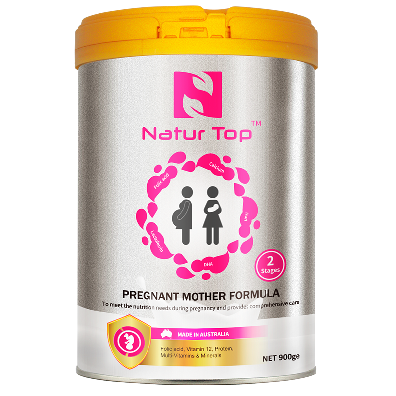 澳洲原装进口Natur Top诺崔特 含乳铁蛋白、叶酸、DHA孕产妇备孕早期中期孕晚期孕妈牛奶粉 900g*1罐装