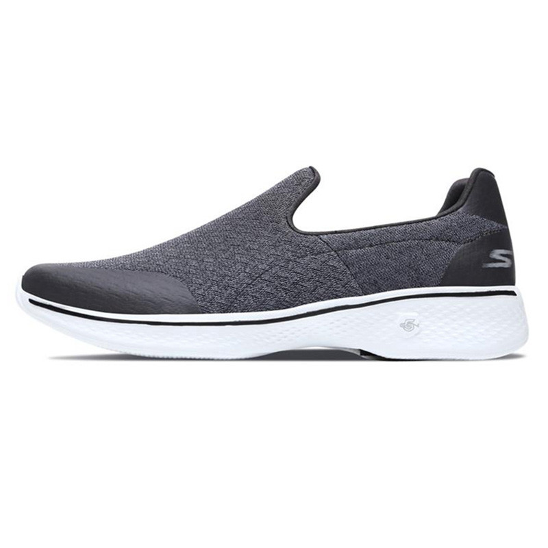 Skechers斯凯奇女鞋新款透气一脚套 懒人健步平底运动鞋 14937 黑色/白色 37码