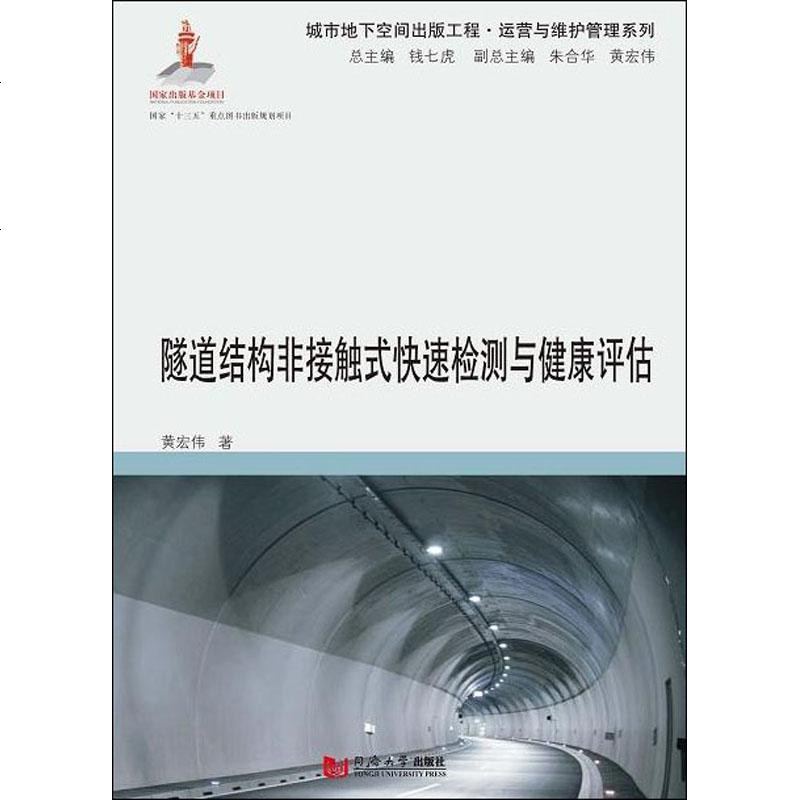 隧道结构非接触式快速检测与健康评估 黄宏伟 著 交通/运输专业科技 新华书店正版图书籍 同济大学出版社_122_260