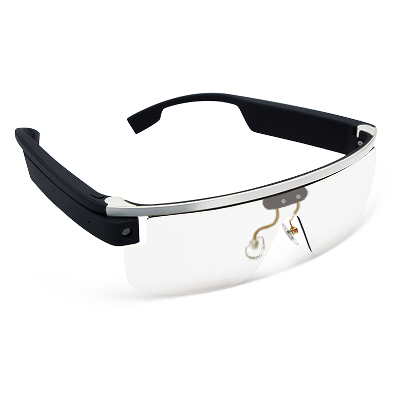 智能眼镜户外运动摄像眼镜 谷歌智能眼镜手机网络直播 语音导航 录像眼镜 透明色 白色
