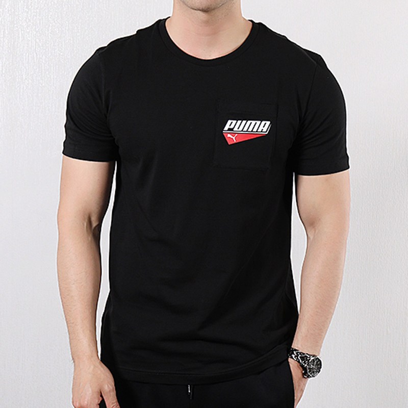 Puma彪马短袖男运动服圆领透气宽松汗衫T恤844617-01 L 844617-01