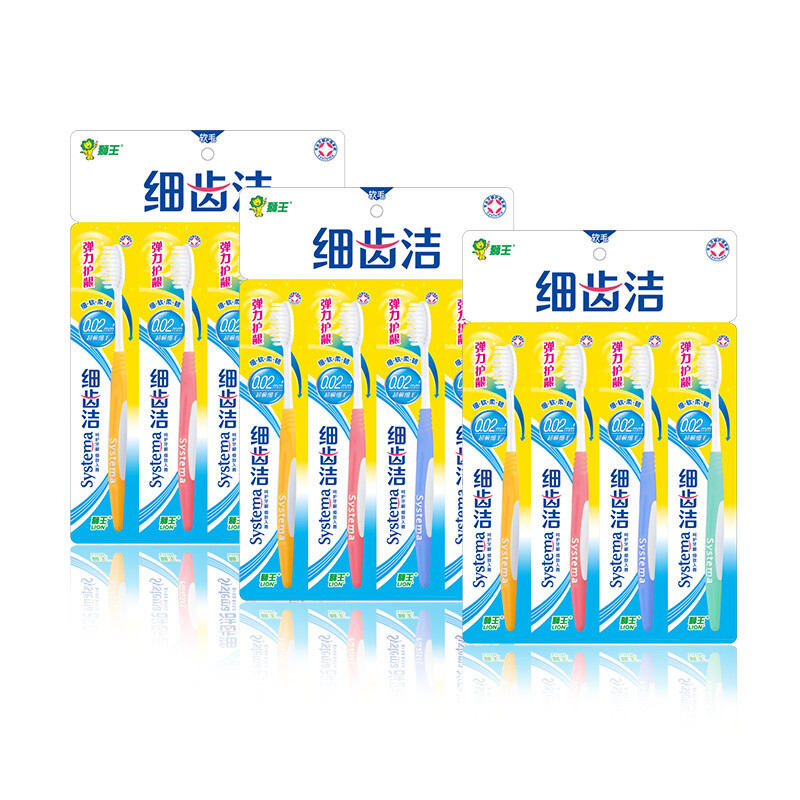 狮王(Lion)细齿洁弹力护龈牙刷×12支
