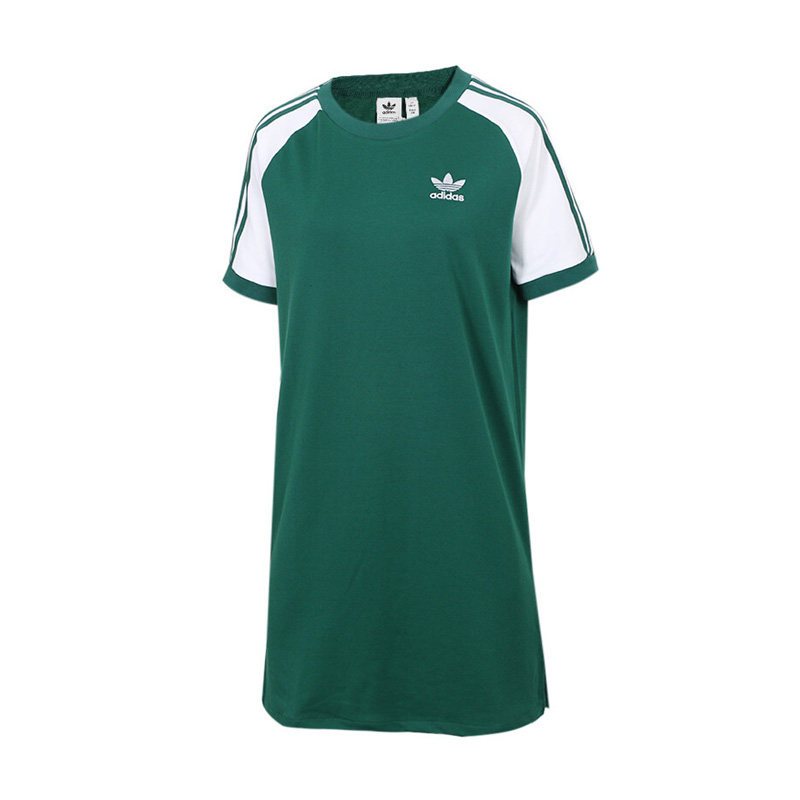 ADIDAS阿迪达斯三叶夏季女子中长款短袖T恤裙子CE4963 S CE4963