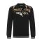 Versace JEANS 范思哲 男士印花棉质圆领长袖卫衣运动衫 B7GTA7FU 30180 899-黑色金色 S