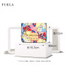 [直营]FURLA 芙拉 Metropolis Message 系列女士迷你黑色多色拼色彩绘牛皮单肩斜挎包
