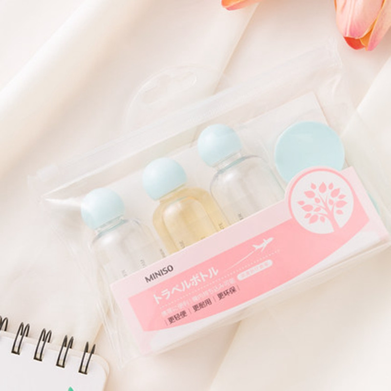 名创优品（miniso）浪漫旅行套装7件套旅行收纳瓶 随机