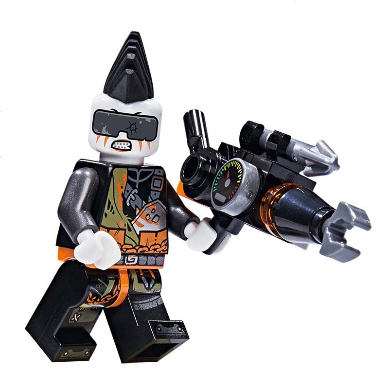 乐高幻影忍者第16集 附赠乐高小人仔玩具喷气杰克 涡轮钳子 4-6-9-12