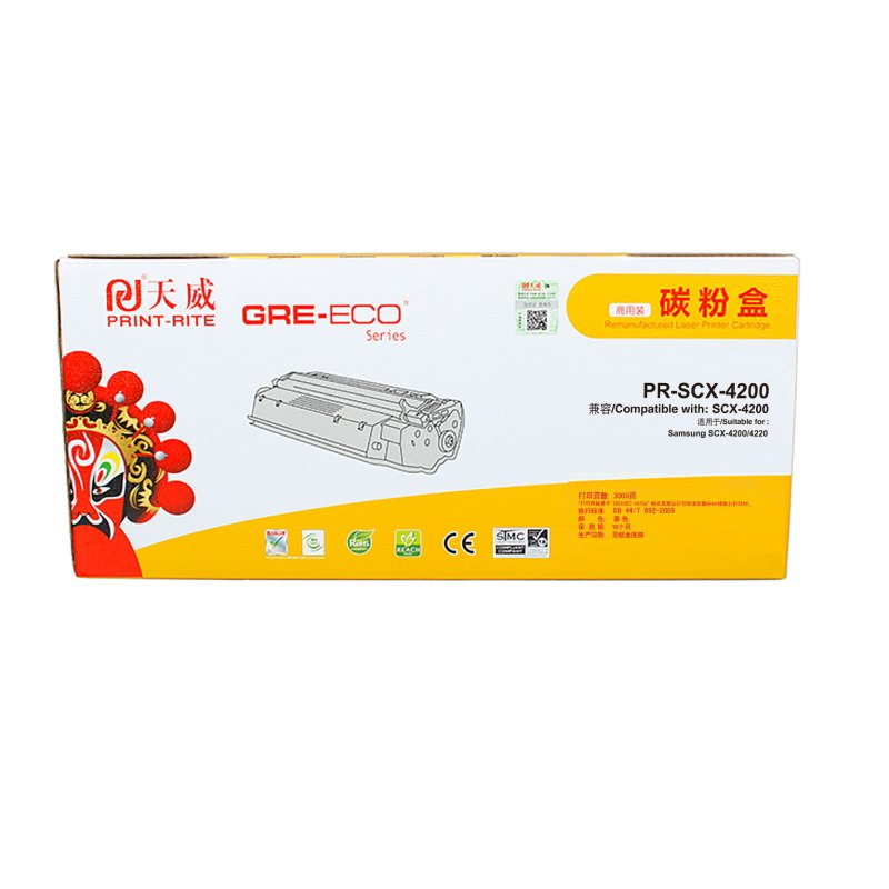天威(PRINT-RITE)适用于SAMSUNG-SCX-4200黑硒鼓永久芯片-商用装