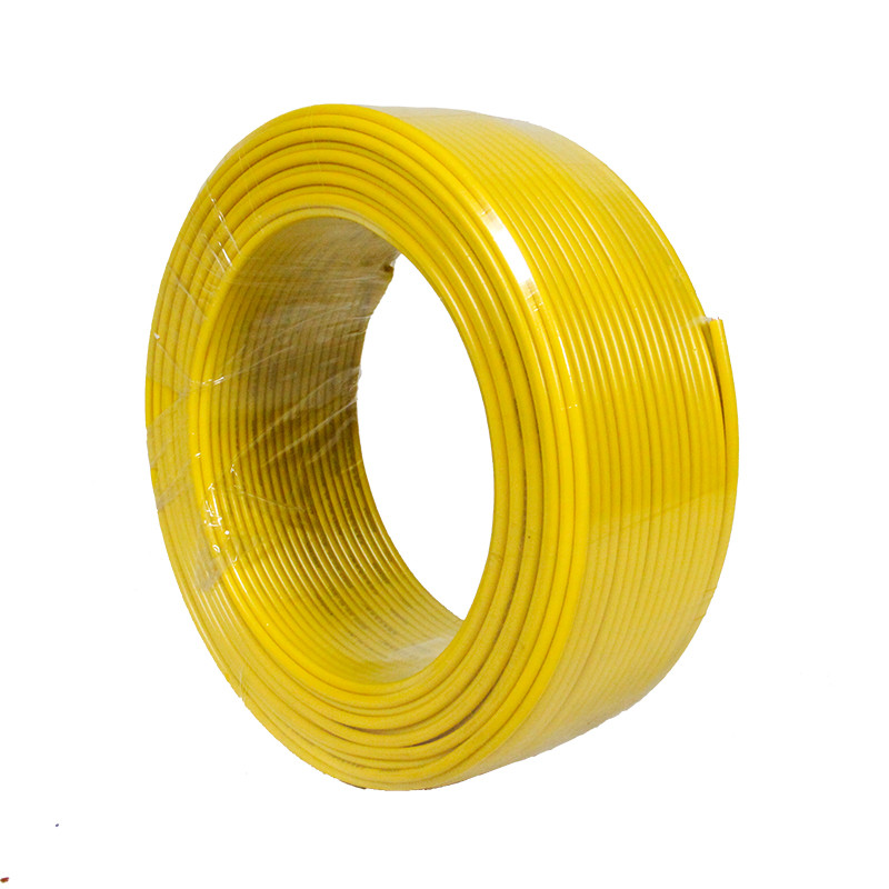 云业 电线电缆 国标单股铜芯绝缘电线 家装硬线 BV2.5 95米/盘 黄色