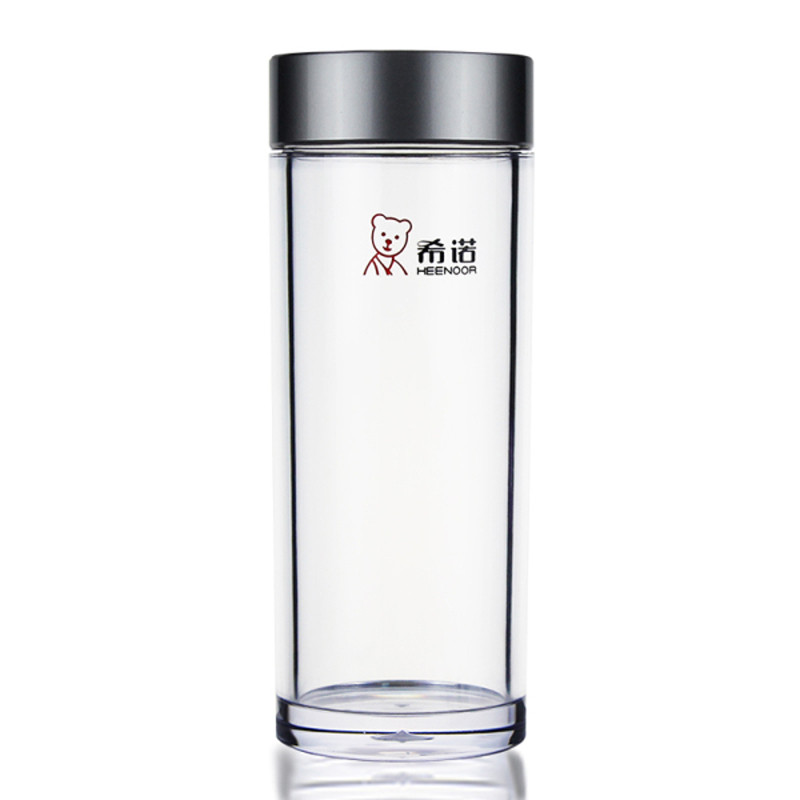 希诺 塑料杯 男女 耐摔 防漏水杯 365ml 颜色 随机 XN-8043 (单位：个） 颜色随机 粉色