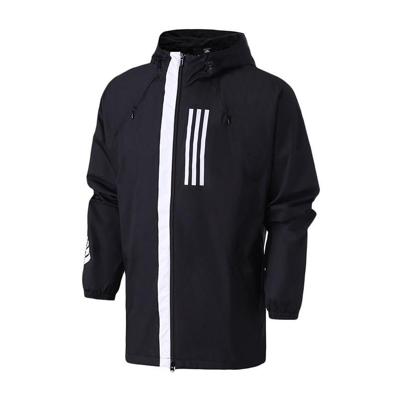 【自营】adidas男服外套夹克WND防风跑步休闲运动服DZ0052LDZ0052黑色_3 M DZ0052黑色