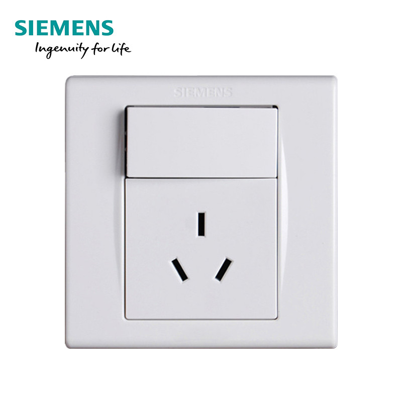 西门子(SIEMENS)开关插座品宜雅白系列 一开10A三孔 品宜雅白系列