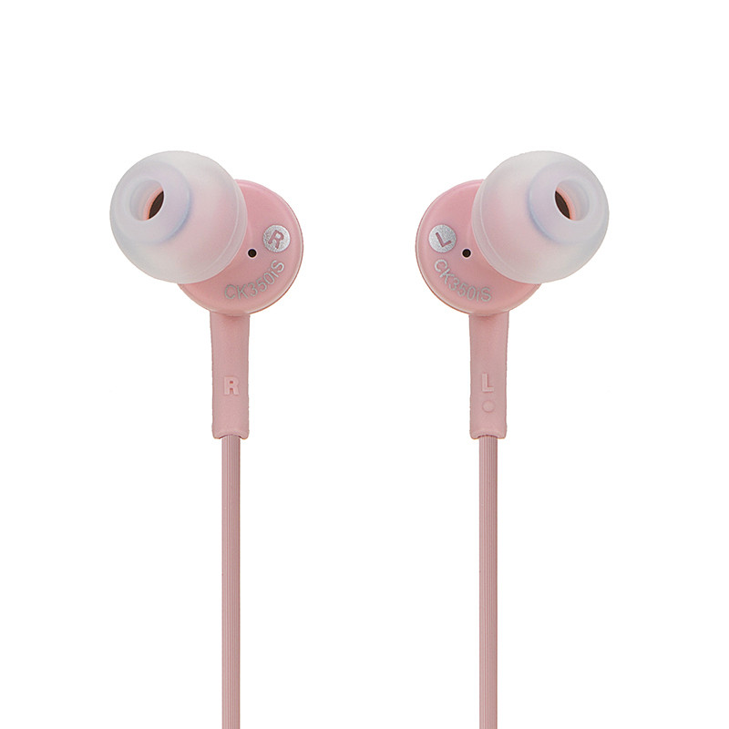 铁三角 ATH-CK350iS 立体声运动入耳式耳机 粉色