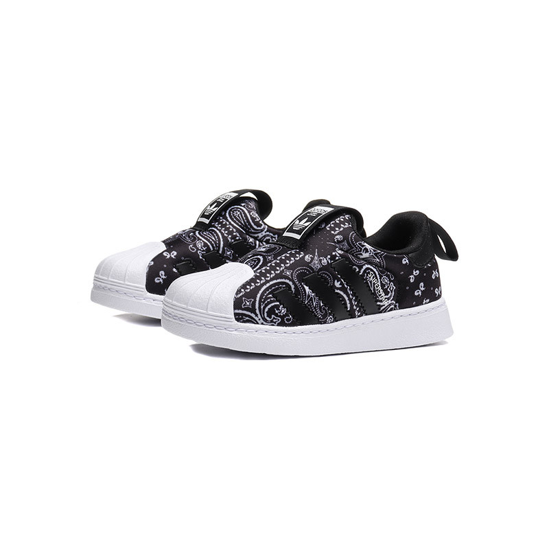 【自营】adidas阿迪达斯三叶草童鞋SUPERSTAR经典鞋0-4岁婴童鞋F97631 F97631黑色+白色 26.5码/适合脚长155mm