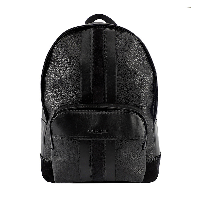 COACH 蔻驰 奢侈品 欧美时尚男士单肩包黑灰色人造革单肩双肩背包