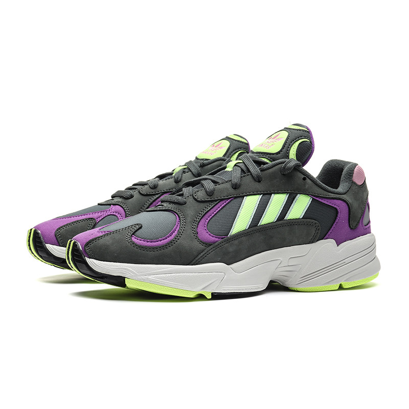 adidas阿迪达斯三叶草男鞋YUNG-1复古老爹鞋BD7655 BD7655黑色+紫色+黄色 39码