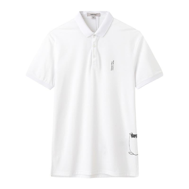 商场同款马克华菲男装2018夏季新款短袖T恤polo衫男简约时尚_1 170/M 213漂白