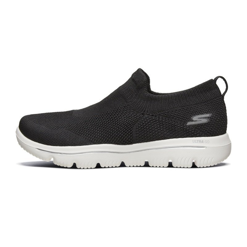 Skechers斯凯奇女鞋新款时尚一脚套休闲鞋轻质透气健步鞋15725 黑色/BLK 39