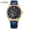 西铁城(CITIZEN)手表自动机械经典复古皮带玫瑰金表壳情侣男表NP1023-17L