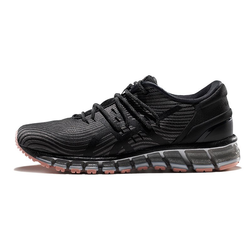 ASICS亚瑟士女鞋时尚缓冲女跑鞋GEL-QUANTUM36041022A029- 黑灰条纹 39.5