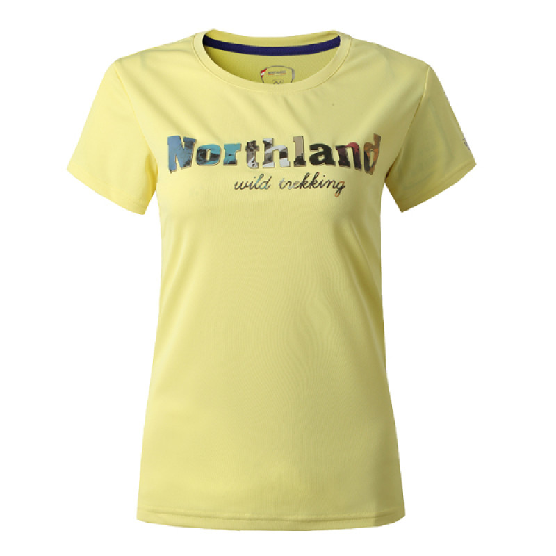 诺诗兰（NORTHLAND）户外春夏女式圆领快干短袖T恤GQ052998/GQ062104 165 GQ052906-YS0288/嫩芽黄色（女）