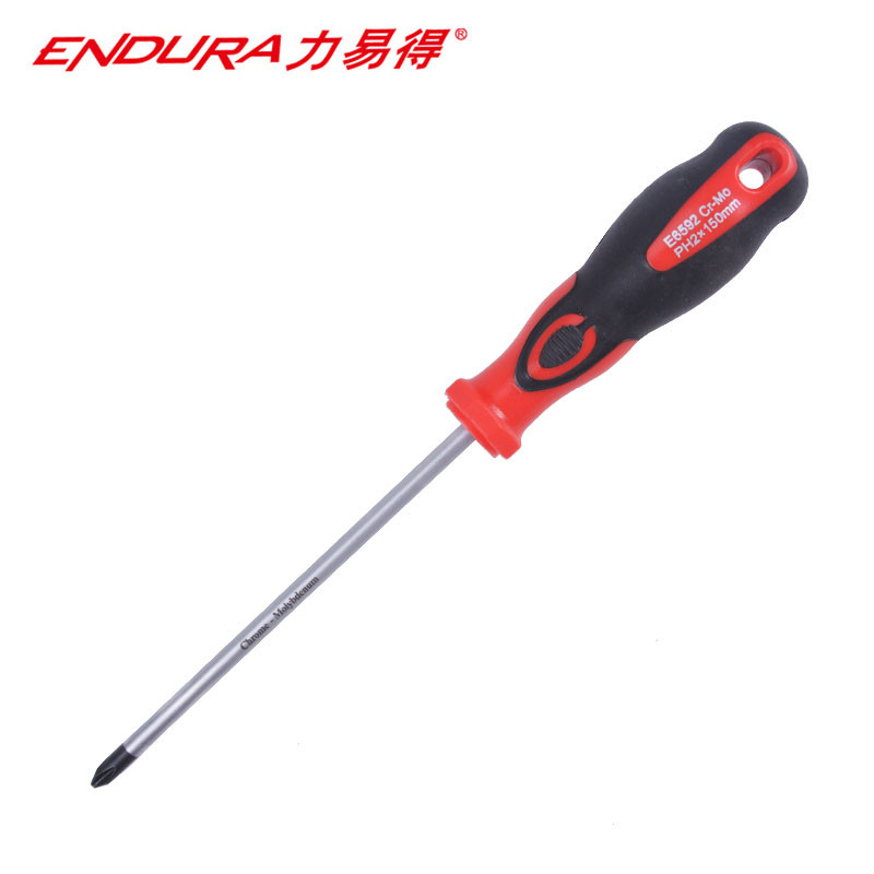 力易得（ENDURA）十字型橡塑柄螺丝批 磁性螺丝刀 起子改锥 #1x75mm 货号E6582