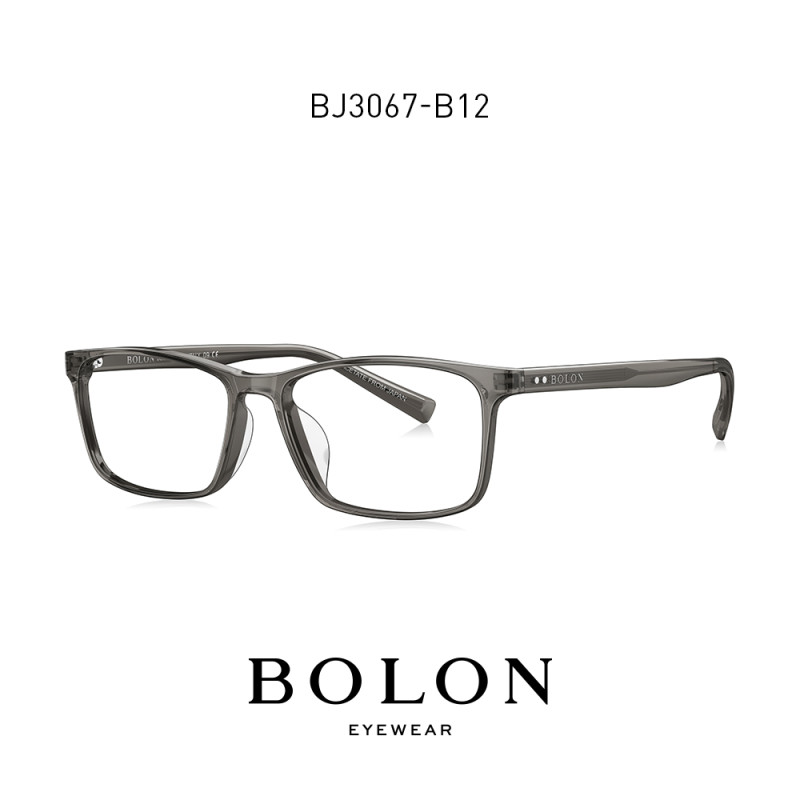 BOLON暴龙2019新品光学镜质感板材眼镜框架方形潮眼镜女BJ3067 BJ3067B12