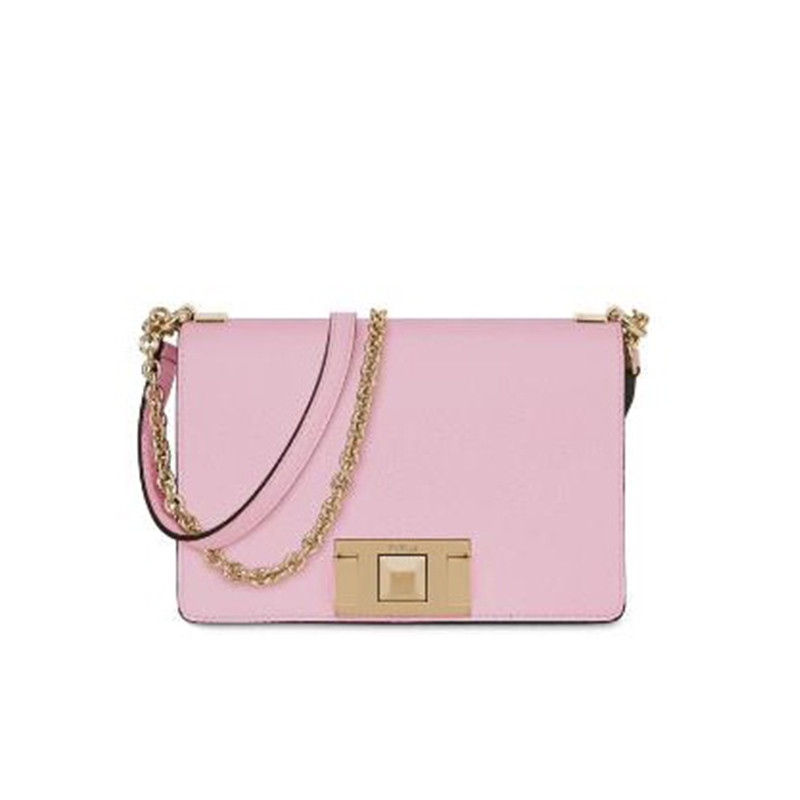 FURLA/芙拉MIMI系列MINICROSSBODY女士斜挎包链条包 粉色