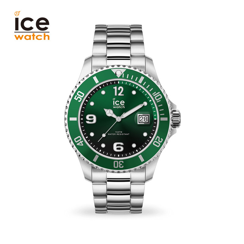 Ice-Watch艾施表steel系列抖音网红款时尚商务休闲运动绿盘钢带石英男表M-016544 M-016544
