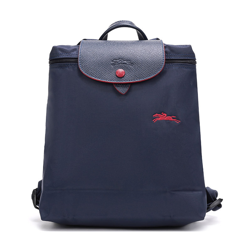 Longchamp 珑骧 女款LE PLIAGE系列织物可折叠双肩包 1699 619 556-海军蓝色