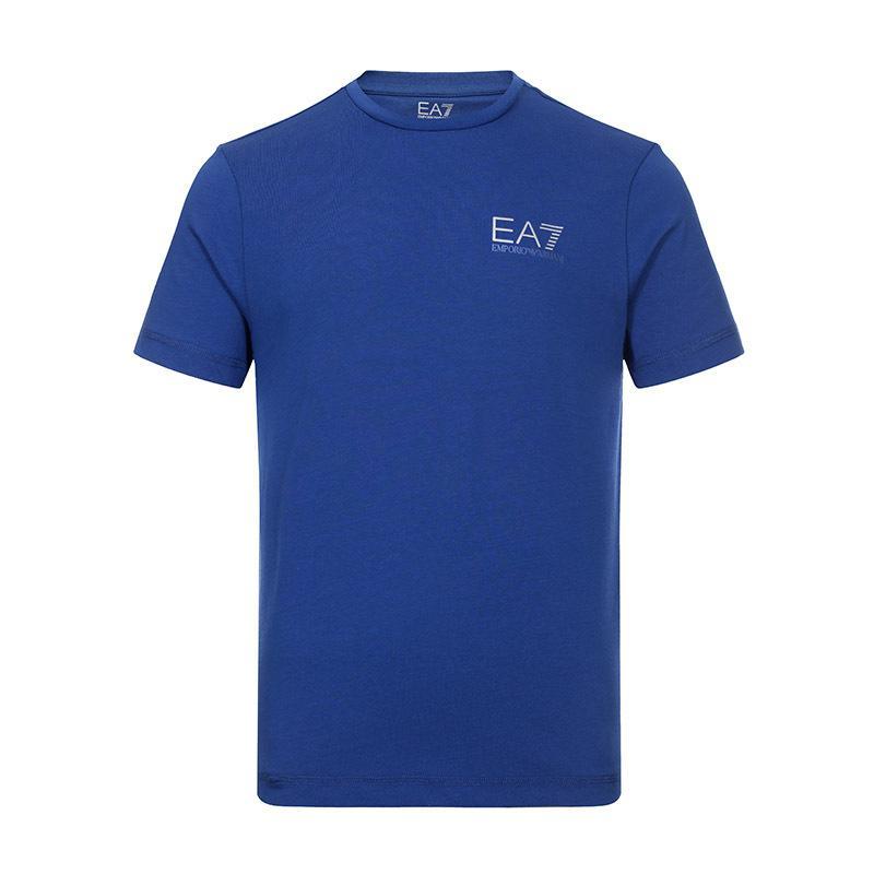 EMPORIO ARMANI EA7 阿玛尼 男款混纺圆领短袖T恤 3GPT49 PJJ6Z 1582-蓝色 XL