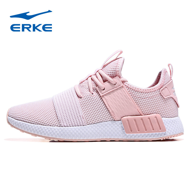 鸿星尔克（ERKE）（ERKE）女慢跑鞋2019春季新款运动鞋慢跑鞋减震耐磨休闲跑步鞋_29 嫩萝粉 39